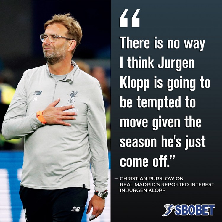Jurgen Klopp is yet to join football betting giants Real Madrid