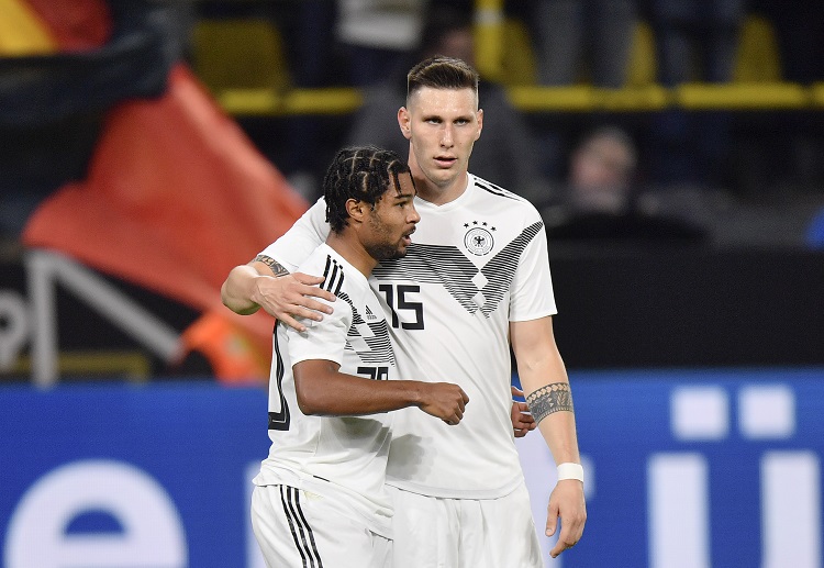 Serge Gnabry hits a 15th-minute goal during Germany's International Friendly against Argentina