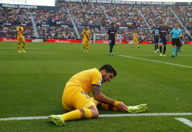 Luis Suarez will not be featured in Barcelona's Champions League match against Slavia Praha due to injury