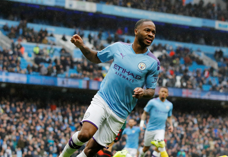Raheem Sterling made a hat-trick in Manchester City's last Champions League against Atalanta