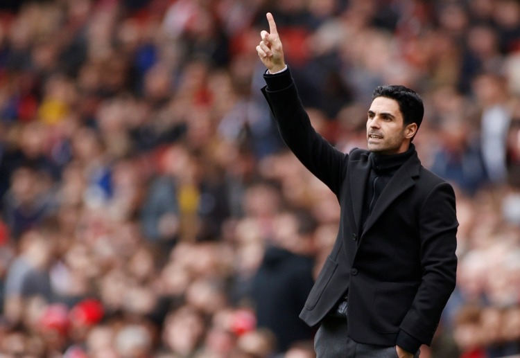 Arsenal manager Mikel Arteta celebrates following their 1-0 victory against West Ham in Premier League