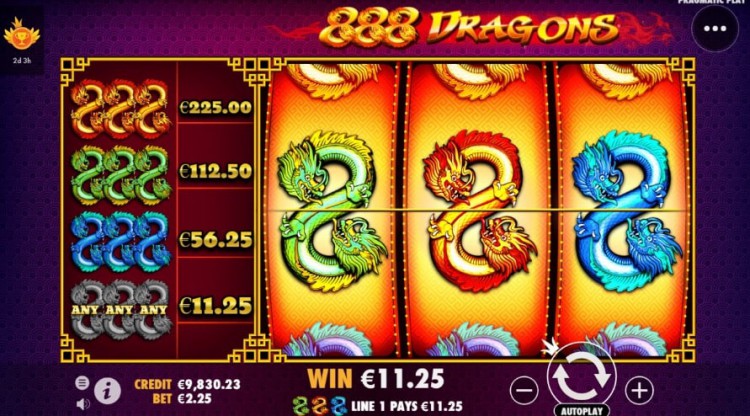 เกมสล็อตธีมมังกรนำโชค 3 สี เปิดตัวแล้ววันนี้ กับ 888 Dragon จาก SBOBET