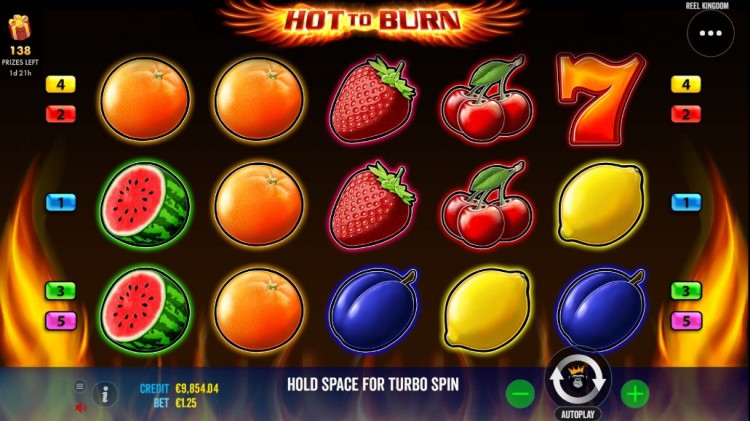 Take a pick on your favourite delicious fruits when you play the Hot to Burn