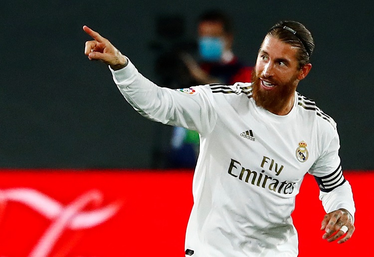 Real Madrid captain Sergio Ramos has scored 8 goals in La Liga this season