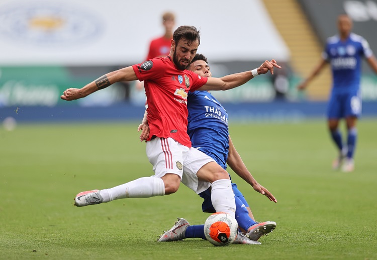 Pemain klub Liga Inggris MU Bruno Fernandes tampil memukau