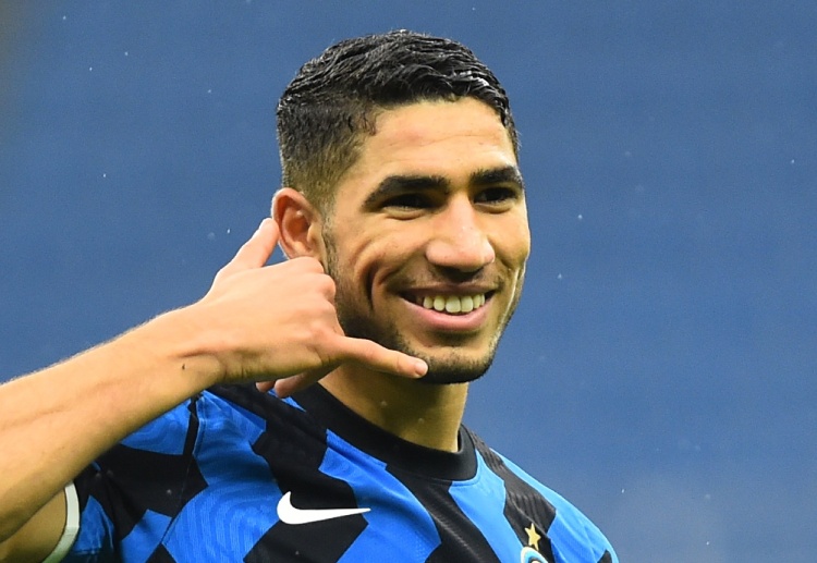 Achraf Hakimi scored on the 51st minute of Inter Milan's 2-1 win against Spezia in Serie A