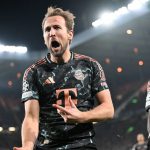 欧冠联赛 凯恩以21球领跑德甲射手榜。