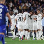 西甲联赛 凭借居莱尔在第21分钟的一记精彩远射，皇家马德里在客场艰难地以1比0战胜了赫塔菲。