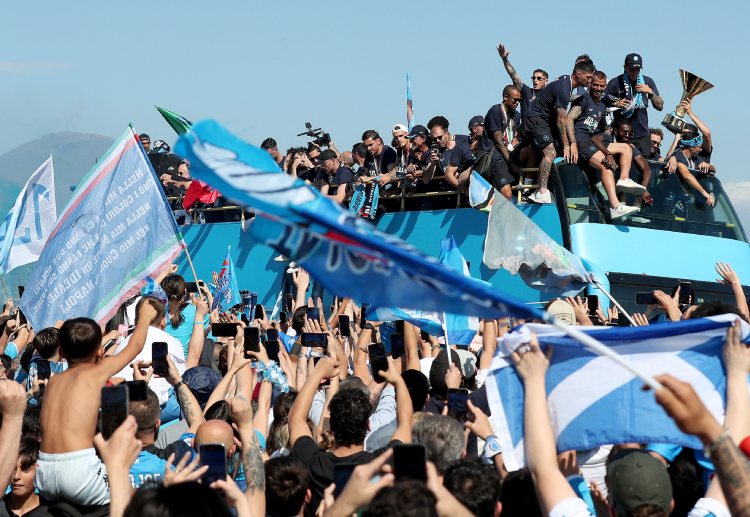 Napoli’s players and staff celebrated their 2024-25 Serie A title with a vibrant bus parade through the city
