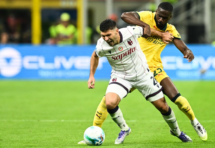 意甲联赛 尽管博洛尼亚全力反扑,米兰依旧保持零封,成功守住胜果。