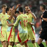 စပိန်ဟာ ကမ္ဘာ့ဖလား ခြေစစ်ပွဲ အုပ်စု ပွဲစဉ် ၂ ပွဲ ကစားပြီးချိန်မှာ ရဂိုး ၉ ဂိုး အထိ ရရှိထားပြီး ပေးဂိုးလည်း လုံးဝ မရှိသေးပါဘူး။