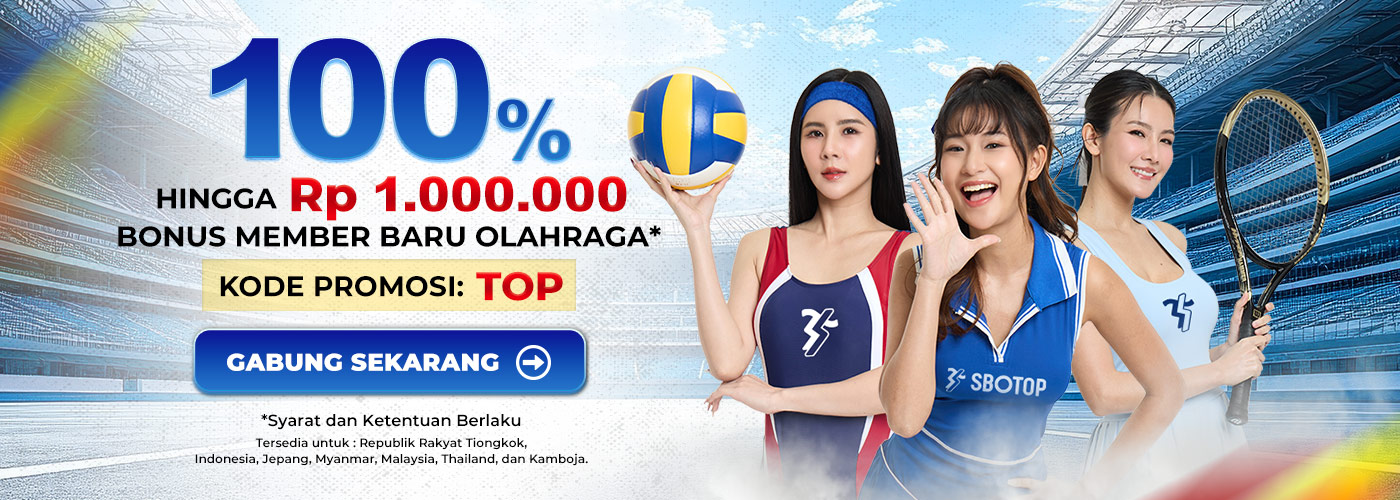 100% Bonus Member Baru Olahraga