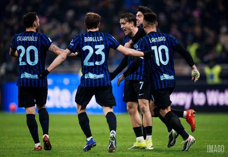 意甲联赛 泽林斯基在补时阶段打入制胜球，帮助国米锁定胜局。