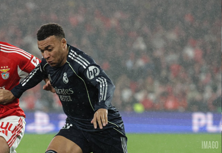 Kylian Mbappe aims to get on the scoresheet for Real Madrid as they face Benfica in the UEFA Champions League